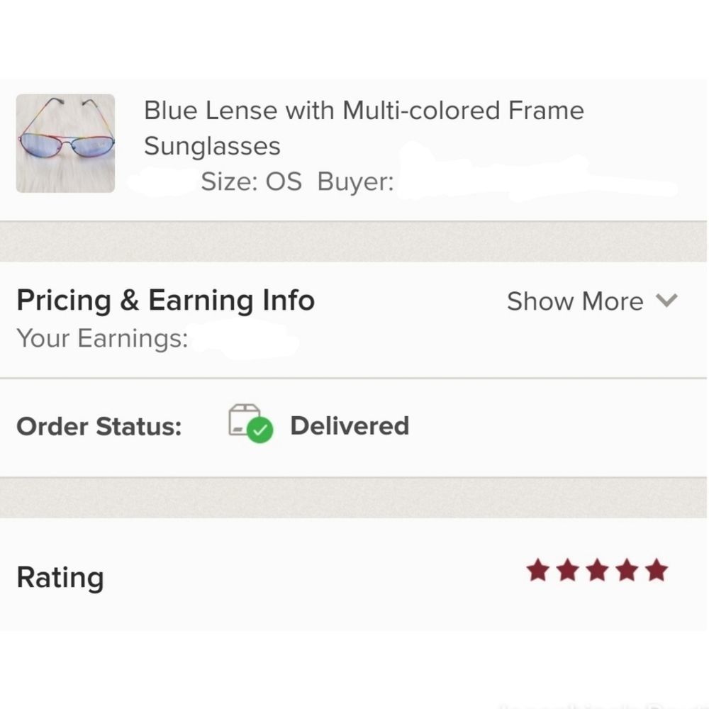 Black Sunglasses with Multi-colored Frame - Picture 5 of 5